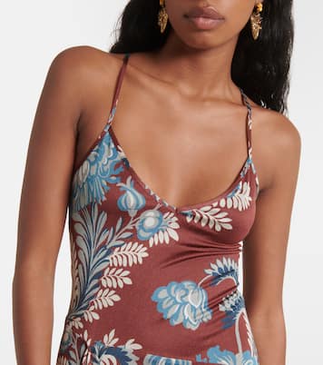 Robe midi en satin à fleurs | Etro