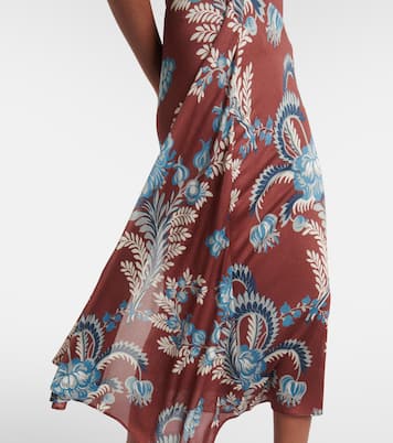 Robe midi en satin à fleurs | Etro
