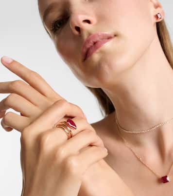 Ruby Pear 18kt rose gold pinky ring with ruby | Shay Jewelry