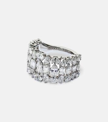 Art Deco 18kt white gold ring with diamonds | Kamyen