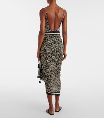 Printed cotton and silk beach cover-up | Tory Burch