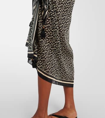 Printed cotton and silk beach cover-up | Tory Burch