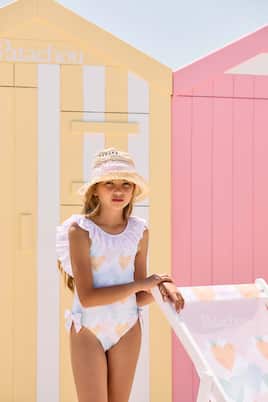 Bow-detail printed swimsuit | Patachou