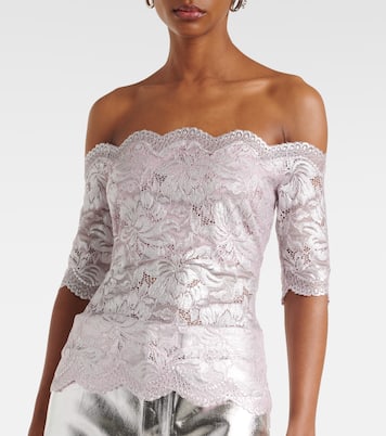 Top en dentelle à fleurs | Rabanne