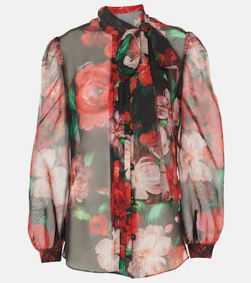 Chemise en soie à fleurs | Dolce&Gabbana