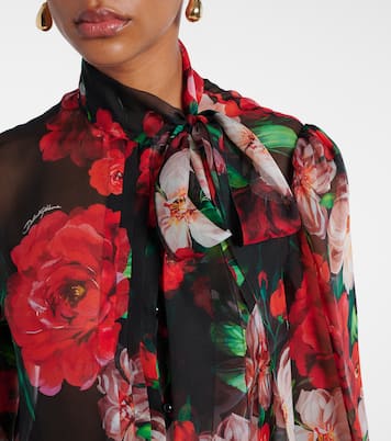 Chemise en soie à fleurs | Dolce&Gabbana