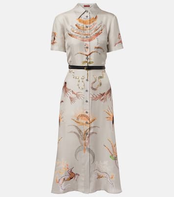 Robe chemise Kiera imprimée en soie | Altuzarra