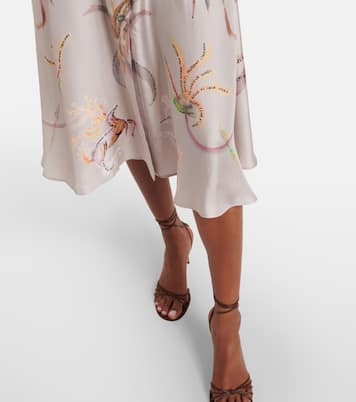 Robe chemise Kiera imprimée en soie | Altuzarra