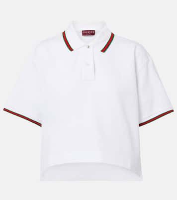 Polohemd Web Stripe aus Baumwoll-Piqué | Gucci