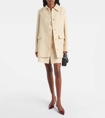 Double G wool-blend tweed coat | Gucci