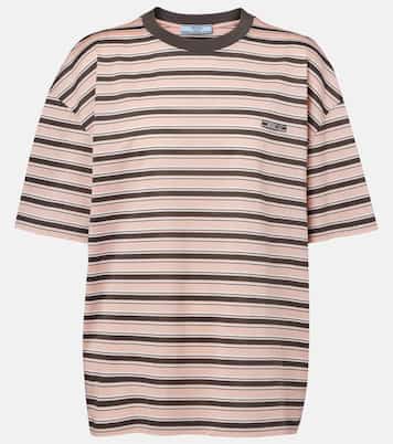 Camiseta de algodón a rayas | Prada