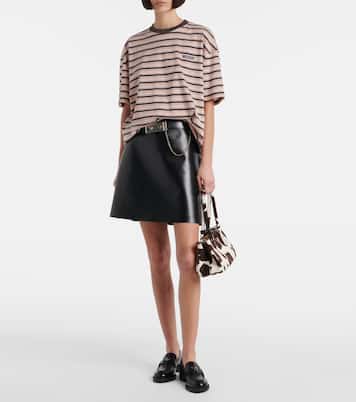 Camiseta de algodón a rayas | Prada
