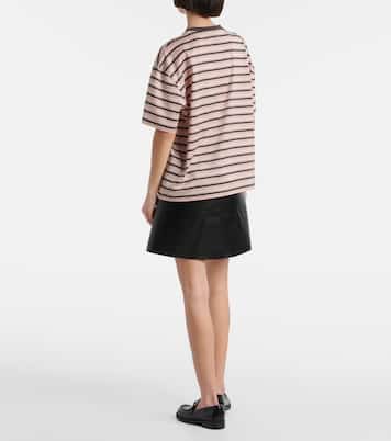 Camiseta de algodón a rayas | Prada