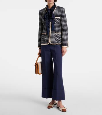 Weite Hose VGold aus Crepe Couture | Valentino