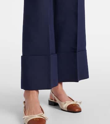 Weite Hose VGold aus Crepe Couture | Valentino