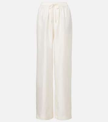 Pantalon ample en satin de soie | Róhe