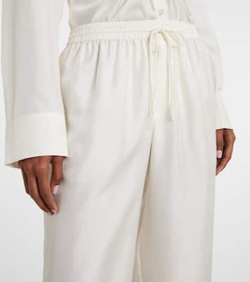 Pantalon ample en satin de soie | Róhe