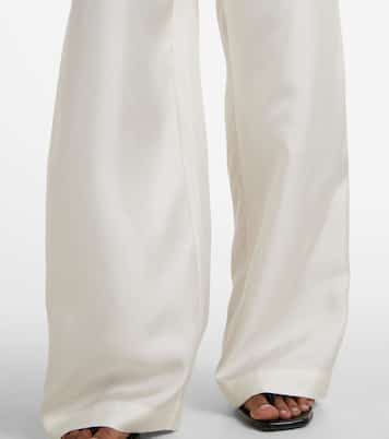 Pantalon ample en satin de soie | Róhe