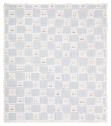 Baby - Coperta in cotone con ricamo Rocking Horse  | Bebe Organic
