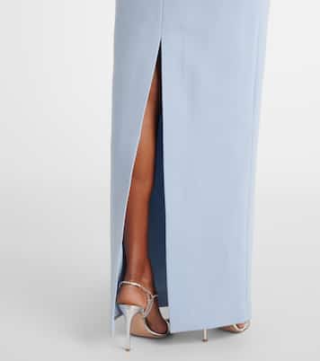 Bow-detail embellished crêpe gown | Rebecca Vallance