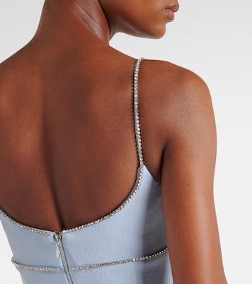 Bow-detail embellished crêpe gown | Rebecca Vallance
