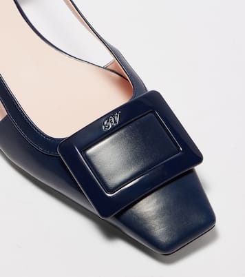 Belle Vivier 25 leather slingback flats | Roger Vivier