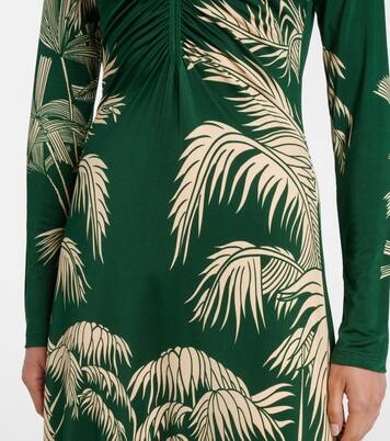 Printed ruched jersey midi dress | Johanna Ortiz