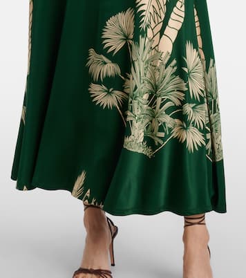Printed ruched jersey midi dress | Johanna Ortiz