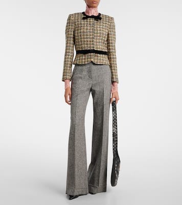Veste en tweed lamé et velours | Valentino