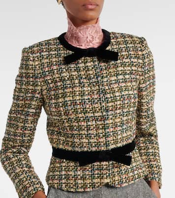 Veste en tweed lamé et velours | Valentino