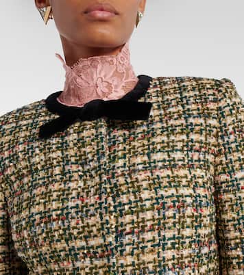 Veste en tweed lamé et velours | Valentino