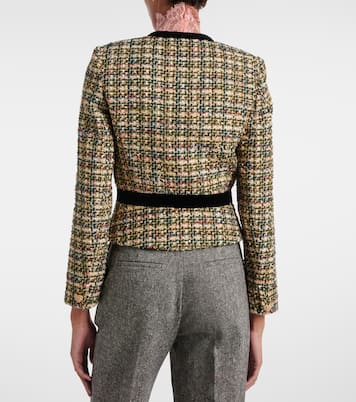 Veste en tweed lamé et velours | Valentino