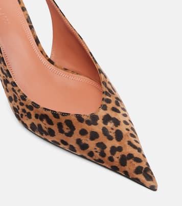 Escarpins slingback Anok 55 en daim | Amina Muaddi