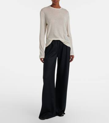 Gala 버진 울 플란넬 와이드 팬츠 | The Row