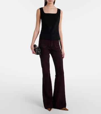 Laurent suede flared pants | Stouls