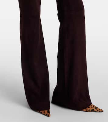 Laurent suede flared pants | Stouls