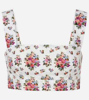 Floral cotton crop top | Dolce&Gabbana