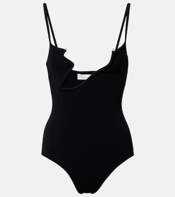 Odessa cutout embellished ribbed-knit bodysuit | Christopher Esber