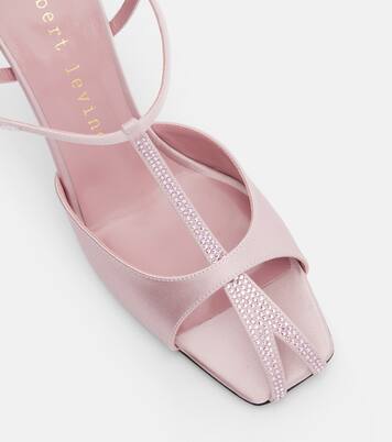 Sandalias Hidden Gem 95 de satén adornadas | Herbert Levine