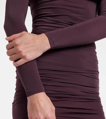 Ruched semi-sheer off-shoulder top | Wolford