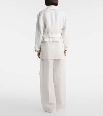 Cotton-blend wide-leg pants | Brunello Cucinelli