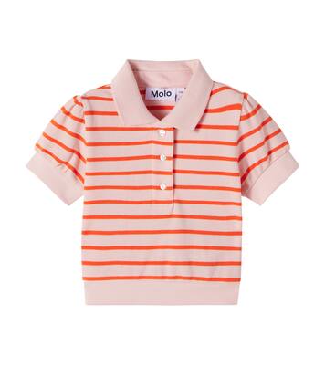 Raki striped cotton piqué polo shirt | Molo