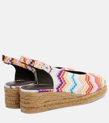 Joy 30 Zigzag lamé espadrille wedges | Missoni