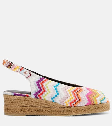 Joy 30 Zigzag lamé espadrille wedges | Missoni