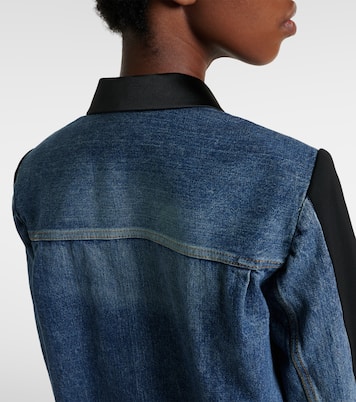 Double-breasted denim and wool jacket | Sacai