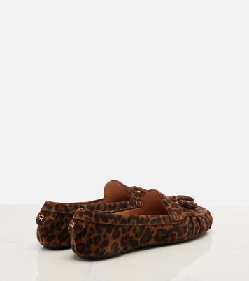 Leopard-print suede loafers | Gianvito Rossi