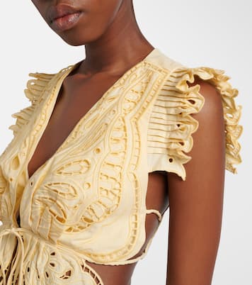 Broderie anglaise cotton crop top | Farm Rio