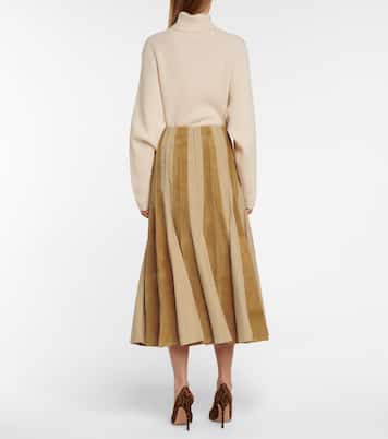 Robe midi Ernst en daim et coton | Gabriela Hearst