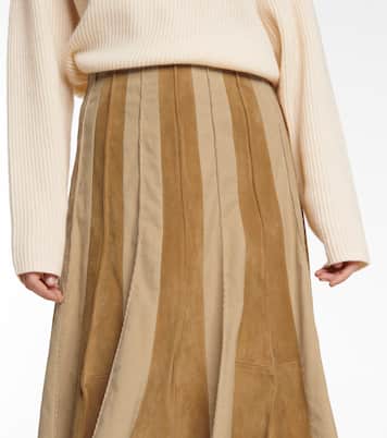 Robe midi Ernst en daim et coton | Gabriela Hearst