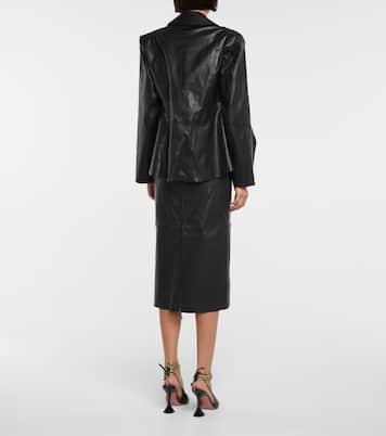 Cropped Blazer aus Leder | Maticevski